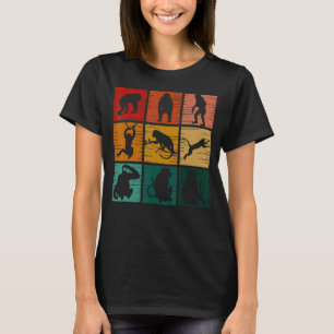 T-shirt Singe Retro Vintage Animal Sauvage Pour Hommes Fem