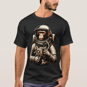 T-shirt Singe vintage Astronaut Dans L'Espace Pour L'Astro