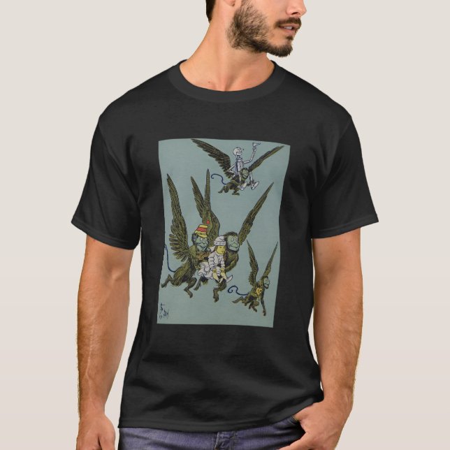 T-shirt Singe Volant À Ailes Oz -Dorothy Toto Tin (Devant)