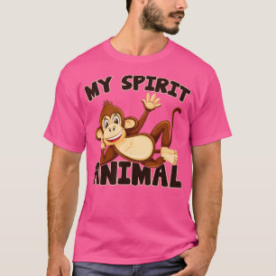 T-shirt Singes Mon Esprit Animal Singe Lover Chimp Animal