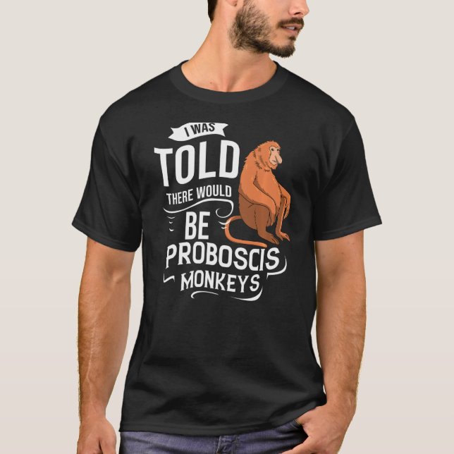 T-shirt Singes Proboscis Longue Noeud (Devant)
