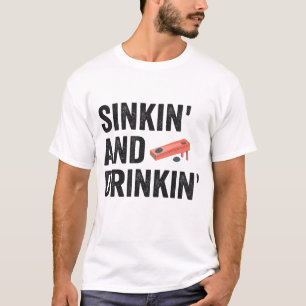 T-shirt Sinkin et Drinkin Funny Cornhole Funny Cadeau drôl