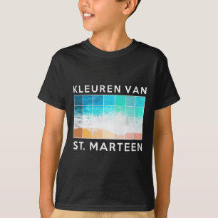 T-shirt Sint Marteen Hollandais Plage Couleurs T Chemise