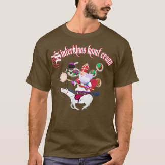 T-shirt Sinterklaas vient cadeau original néerlandais