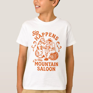 T-shirt Sip Happy Ye Olde Mountain Saloon Apres Party Sk