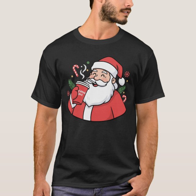T-shirt Sippin’ on Christmas Spirit Tee (Devant)