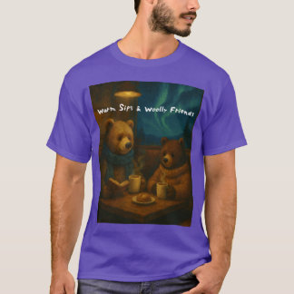 T-shirt Sips chauds Wooly Friends rétro