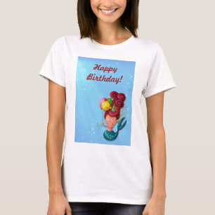 T-shirt Sirène de joyeux anniversaire