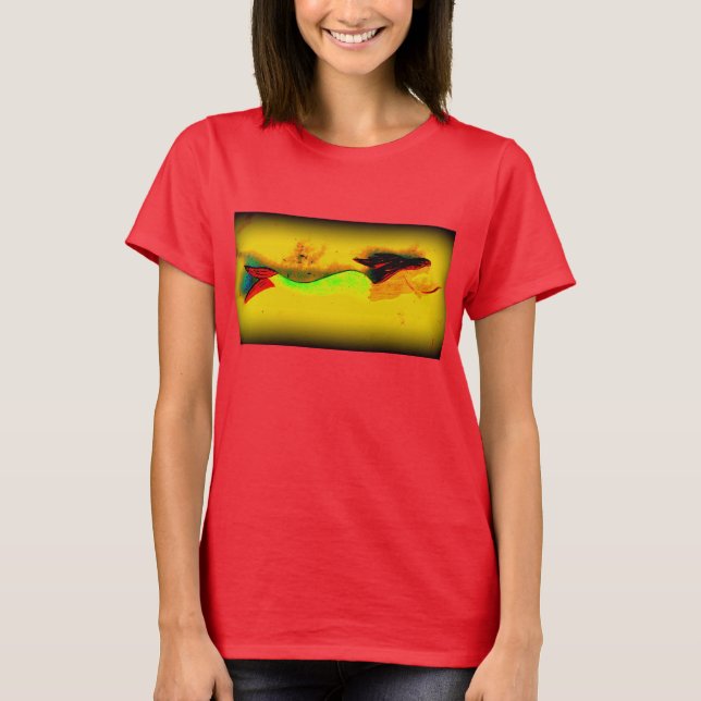t-shirt sirène en natation (Devant)