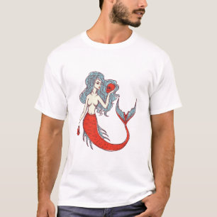 T-shirt Sirène et crâne