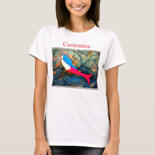 T-shirt Sirène rouge et bleu Thunder_Cove