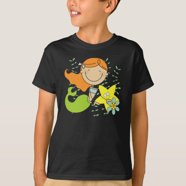 T-shirt Sirène rousse (Devant)