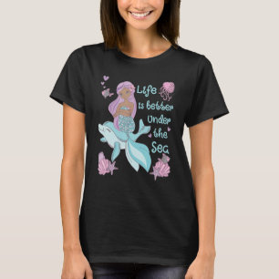 T-shirt Sirène Sous l'Océan Design Océanique Mignon