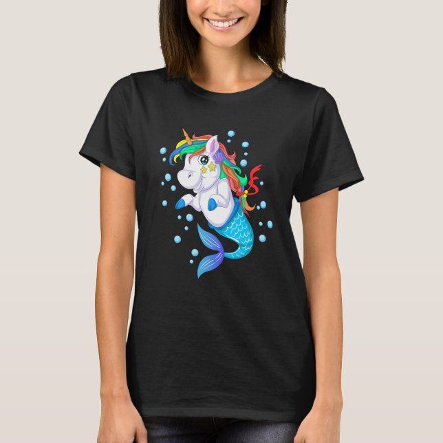 T-shirt Sirène Unicorn (Devant)
