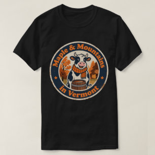 T-shirt Sirop d'érable de vache vintage drôle Vermont Rétr
