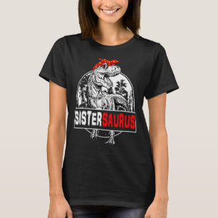 T-shirt Sistersaurus Rex Dinosaur Soeur Saurus Famille Mat