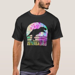 T-shirt Sistersaurus Soeur Saurus Dinosaur Coucher de sole