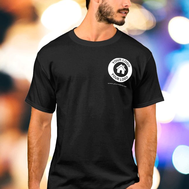 T-shirt Site Web du logo d'entreprise personnalisé Noir ho (Créateur téléchargé)