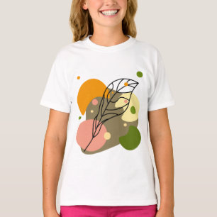T-shirt Sites abstraits intéressants avec feuilles