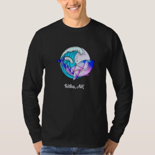 T-shirt Sitka Ak Peinture Japonaise Orca Géométrique Tueur
