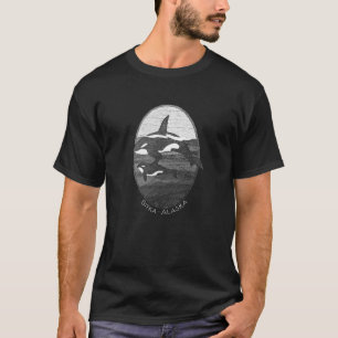 T-shirt Sitka Alaska Orca Baleine Graphique Souvenir Swea