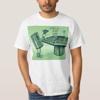T-shirt Sittin de rotor et de console dans un arbre.