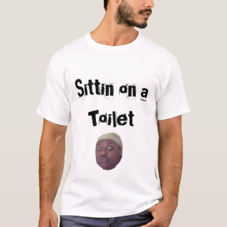 T-shirt Sittin sur une toilette