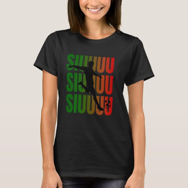 T-shirt Siuuu Funny Soccer Football Boys Men Women Soccer  (Devant)