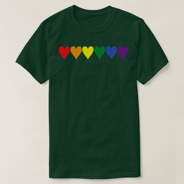 T-shirt Six Coeurs de fierté (Design devant)