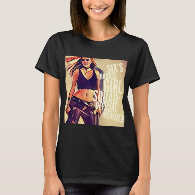 T-shirt Six pelotons de fille : Membre officiel (Devant)