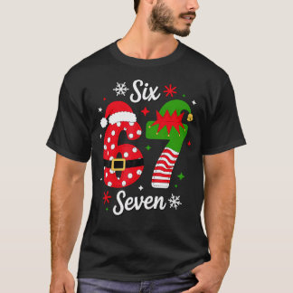 T-shirt Six Seven 67 Meme 6 7 Santa Christmas 	s Kids