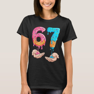 T-shirt Six Seven 67 Mème Crème Glacée Dégoulinant Drôle 