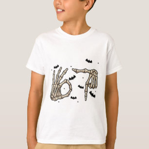 T-shirt Six Seven 6 7 Mème 67 Main de squelette Costume Ha