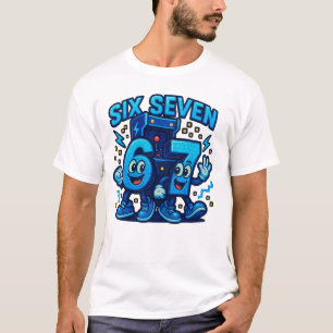 T-shirt Six Seven Amusant Numéro Personnage Art