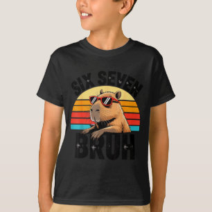 T-shirt Six Seven Bruh 67 Mème Capybara 