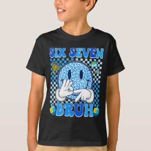 T-shirt Six Seven Bruh 67 Mème Lumières de Hanukkah Jewi-s