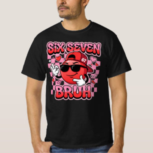 T-shirt Six Seven Bruh 67 Mème   Visage de sourire cool dr