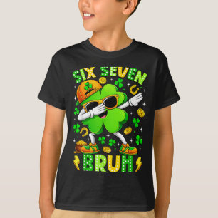 T-shirt Six Seven Bruh Meme 67 Dabbing Shamrock Saint Patr