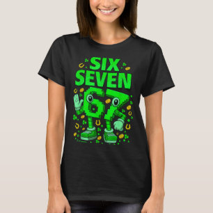 T-shirt Six seven bruh st patricks day 67 mème 67 brainrot