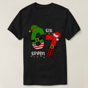 T-shirt Six Seven Christmas Elf Santa Meme