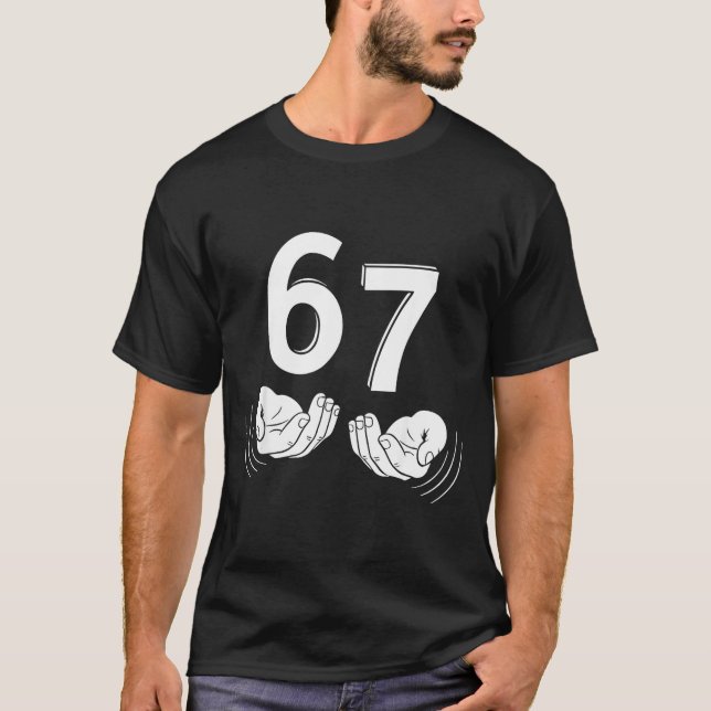 T-shirt Six Seven Hands 6-7 Meme 67 Men Women  (Devant)