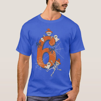 T-shirt Six Seven Meme 6 7 Costume d'Halloween Squelette D
