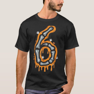 T-shirt Six Seven Meme 6 7 squelette Costume Halloween Cou