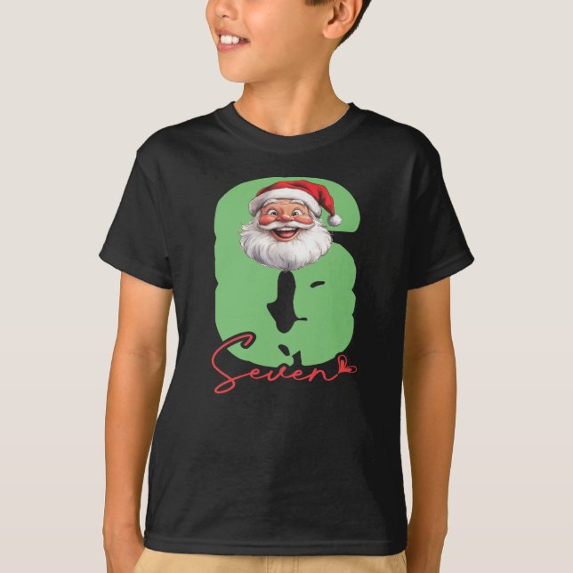 T-shirt Six Seven Santa, Funny Matching (Devant)
