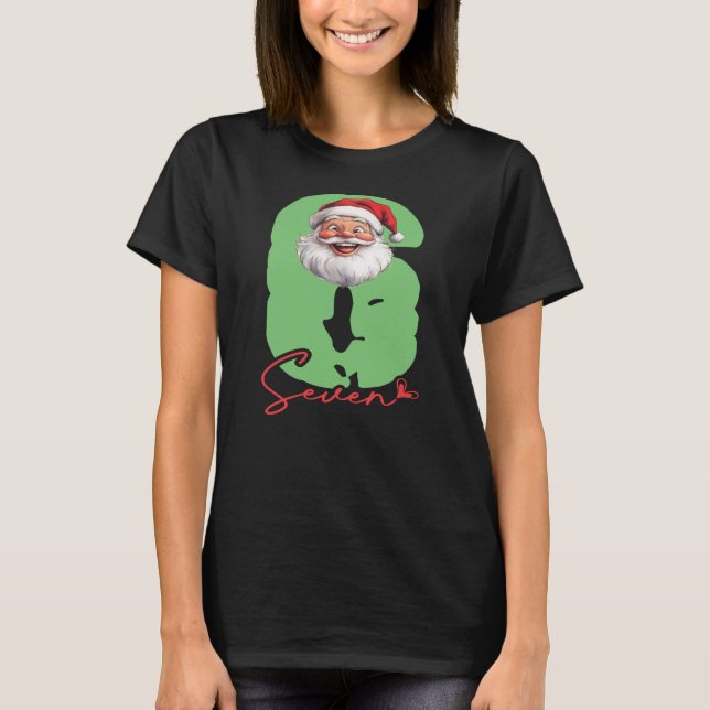 T-shirt Six Seven Santa, Funny Matching (Devant)