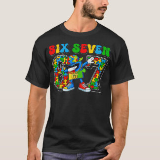 T-shirt Six Seven Sensibilisation à l'autisme 67 Meme Puzz