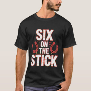 T-shirt Six sur le Bâton Jeu de Fer à Cheval Score Sports