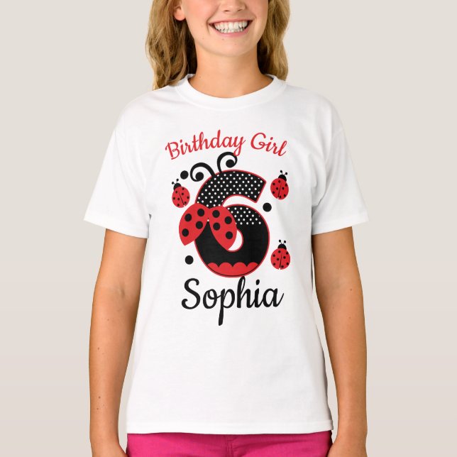 T-shirt Sixième coccinelle anniversaire 6 | designs person (Devant)