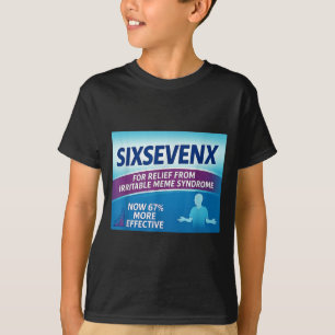 T-shirt Sixsevenx Soulagement des nombres de mème parodie
