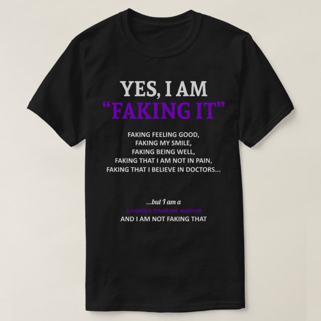T-shirt Sjogrens Sensibilisation Au Syndrome Je L'Écrase D (Design devant)
